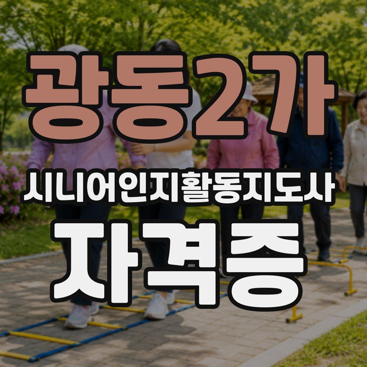 광동2가 시니어인지활동지도사 자격증