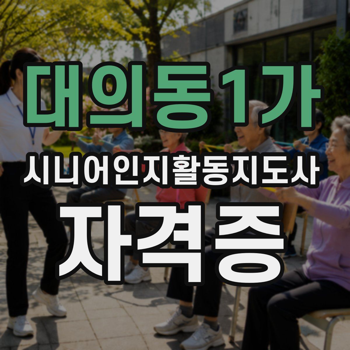 대의동1가 시니어인지활동지도사 자격증