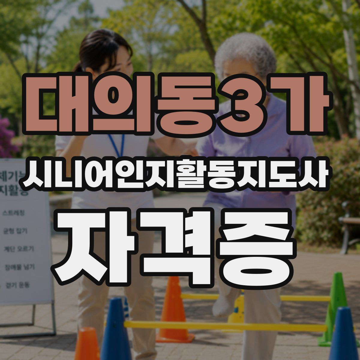 대의동3가 시니어인지활동지도사 자격증
