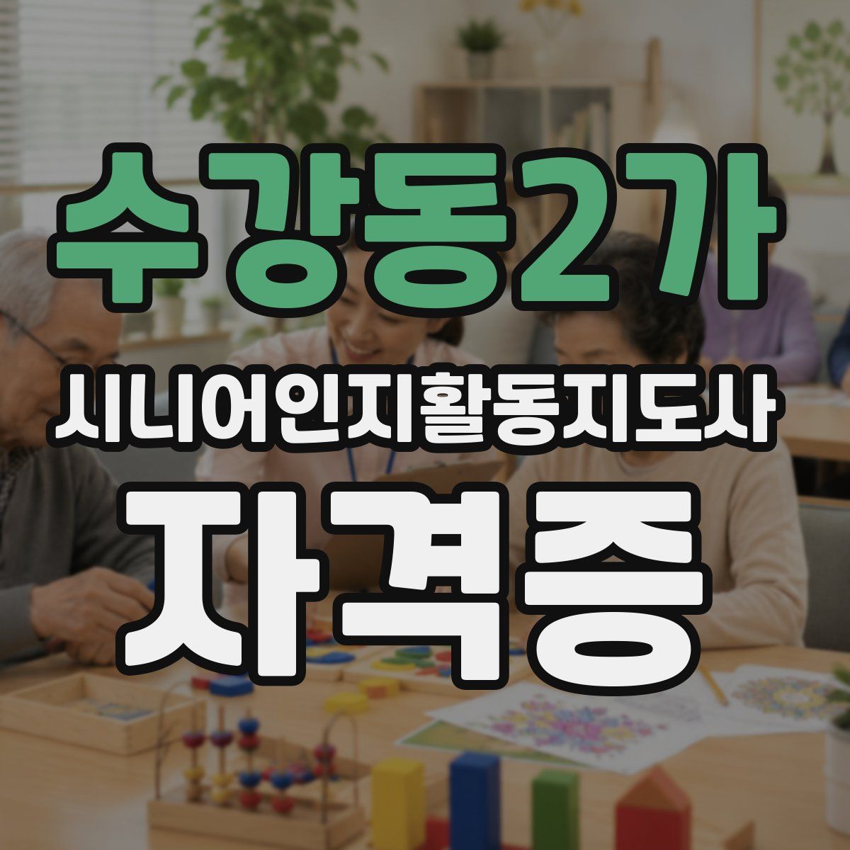 수강동2가 시니어인지활동지도사 자격증