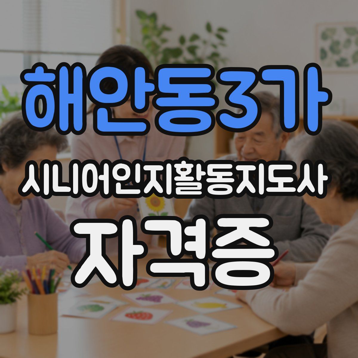 해안동3가 시니어인지활동지도사 자격증
