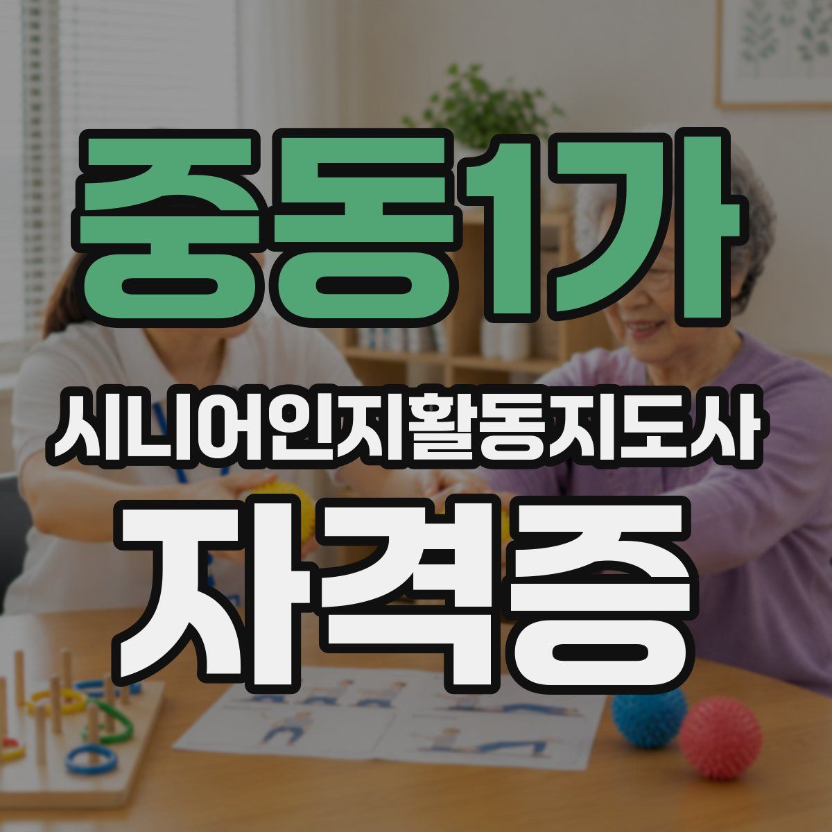 중동1가 시니어인지활동지도사 자격증
