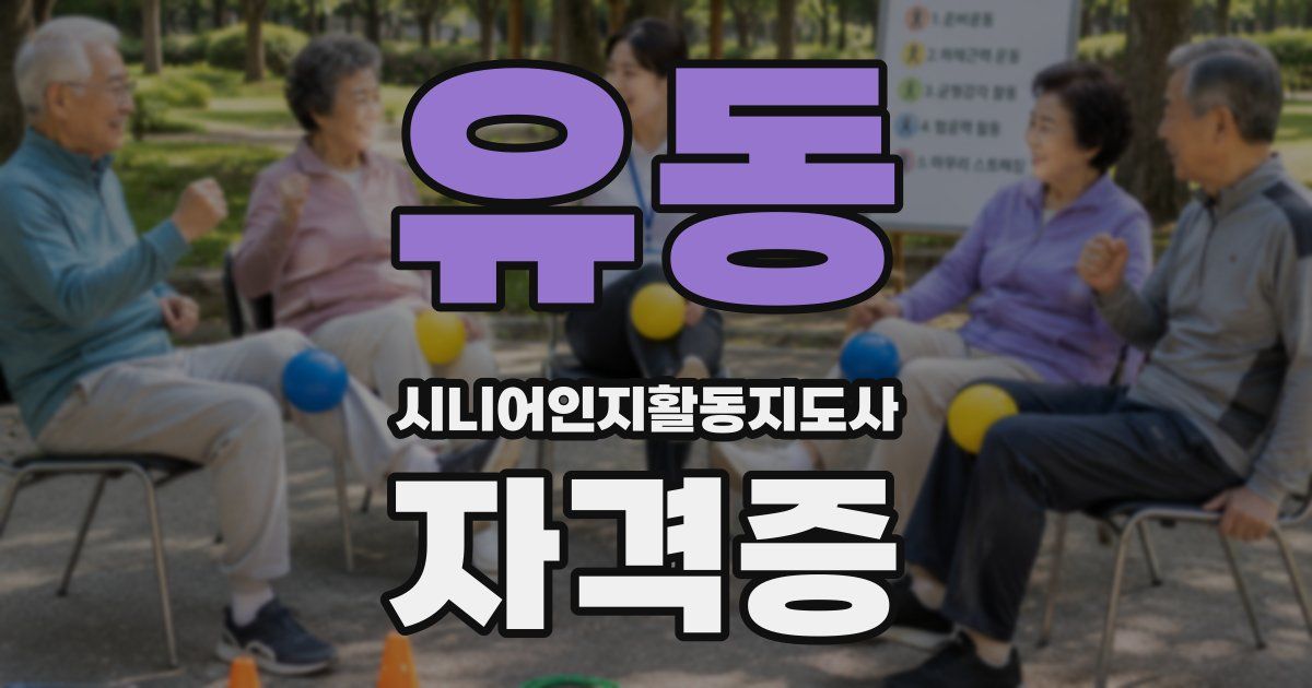 유동 시니어인지활동지도사 자격증