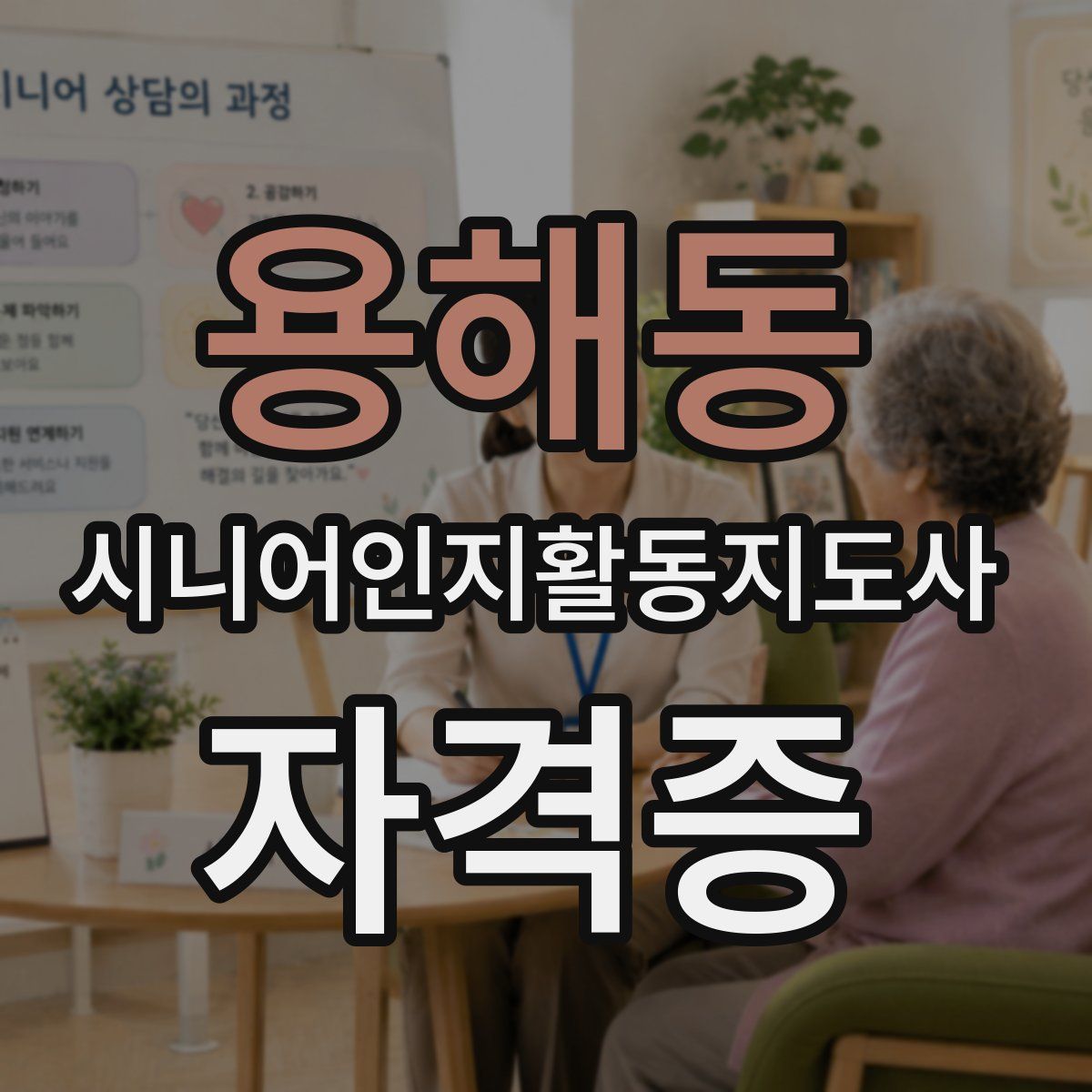 용해동 시니어인지활동지도사 자격증