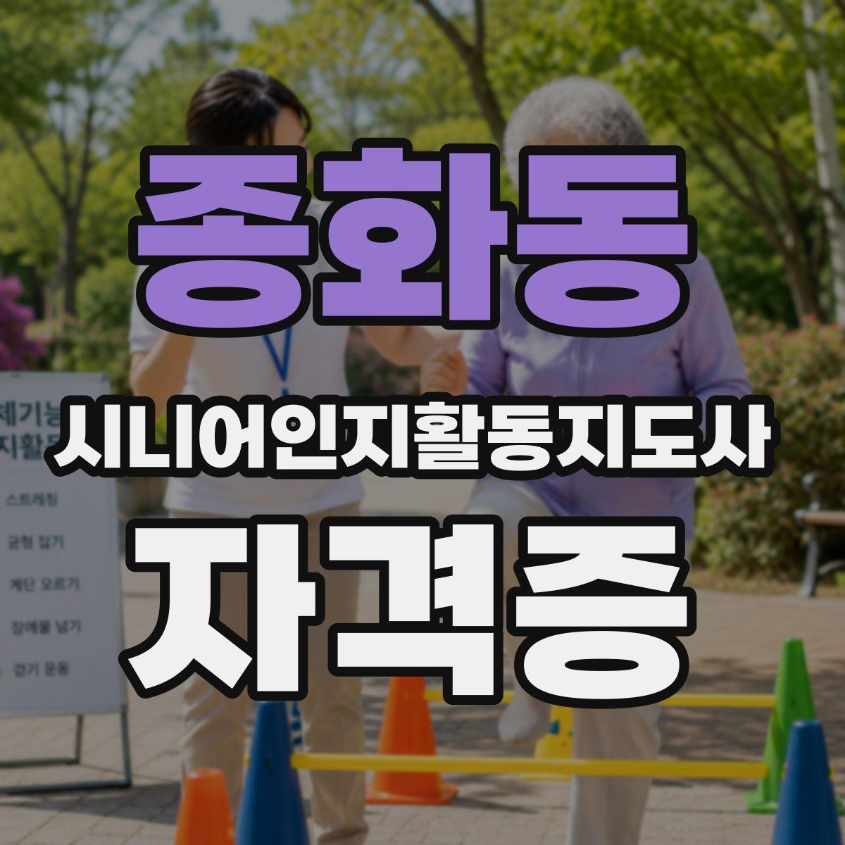종화동 시니어인지활동지도사 자격증