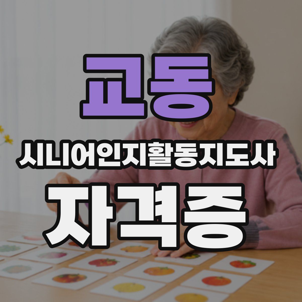 교동 시니어인지활동지도사 자격증