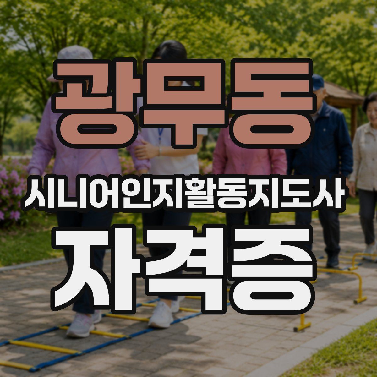 광무동 시니어인지활동지도사 자격증