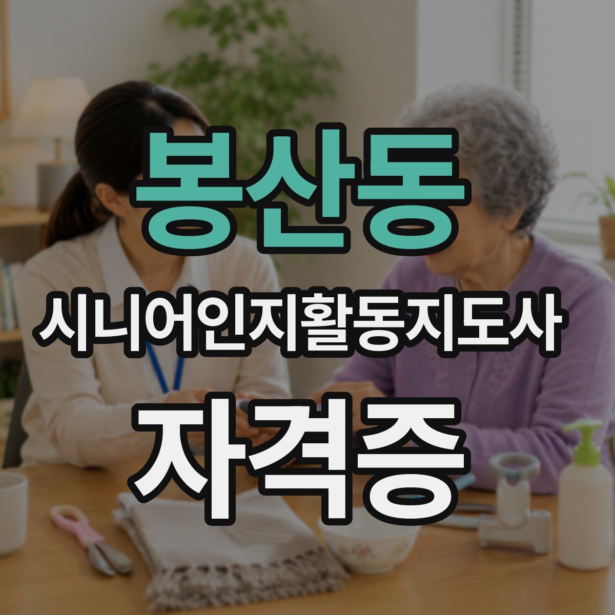 봉산동 시니어인지활동지도사 자격증