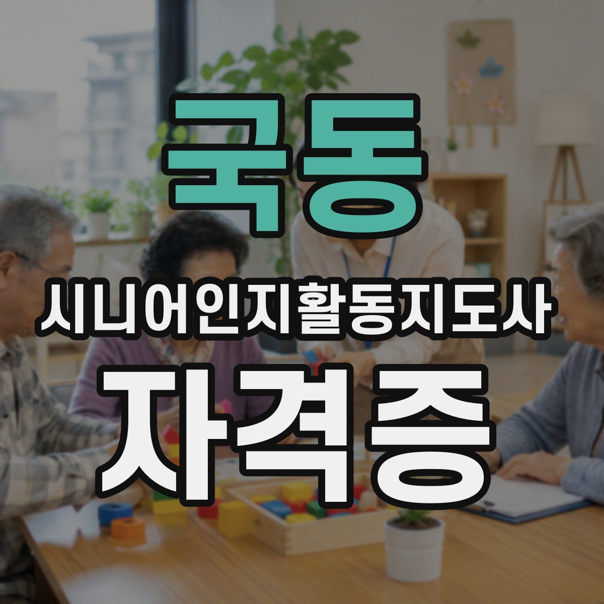 국동 시니어인지활동지도사 자격증