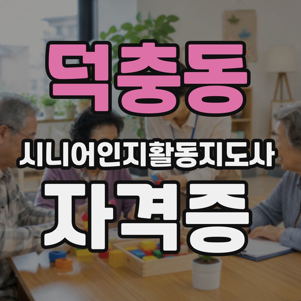 덕충동 시니어인지활동지도사 자격증