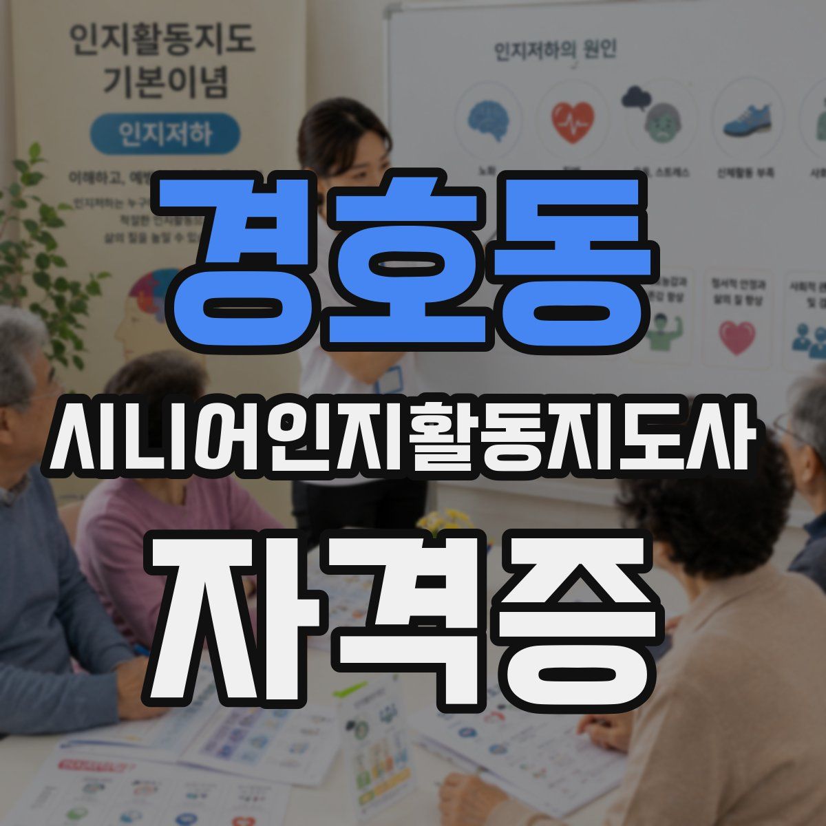 경호동 시니어인지활동지도사 자격증