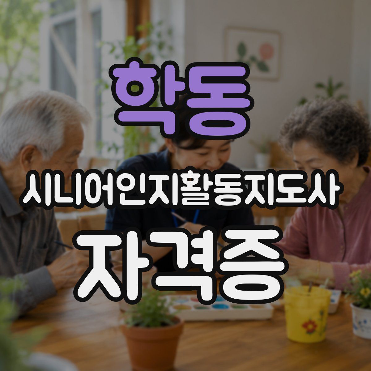 학동 시니어인지활동지도사 자격증