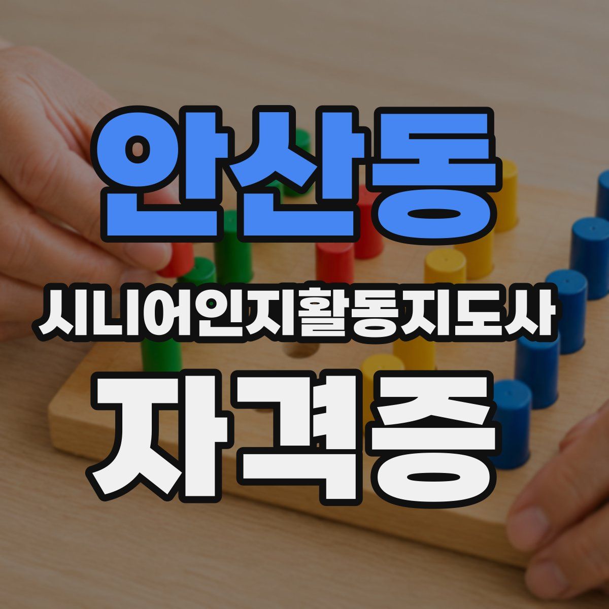 안산동 시니어인지활동지도사 자격증
