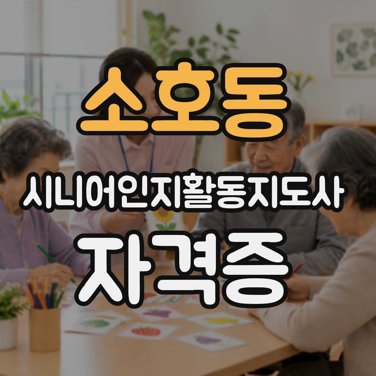 소호동 시니어인지활동지도사 자격증
