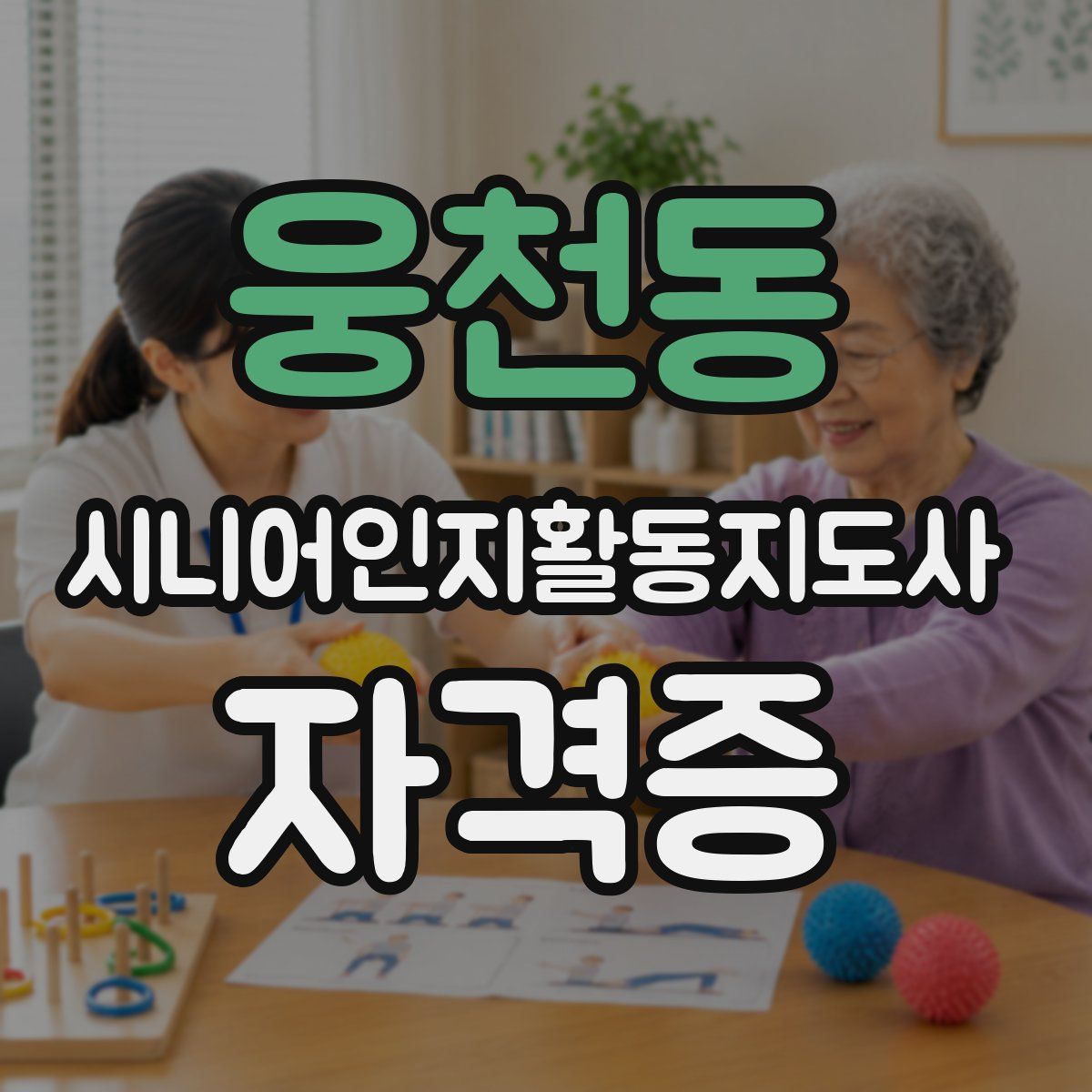 웅천동 시니어인지활동지도사 자격증