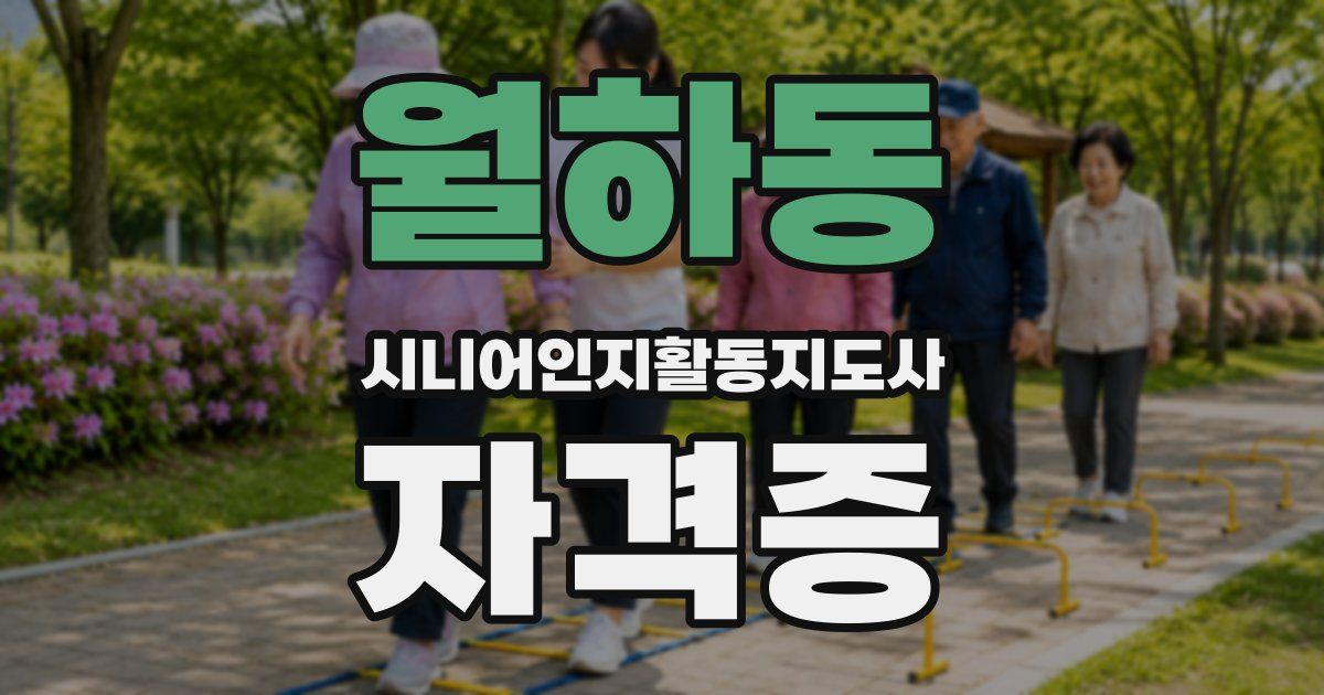 월하동 시니어인지활동지도사 자격증