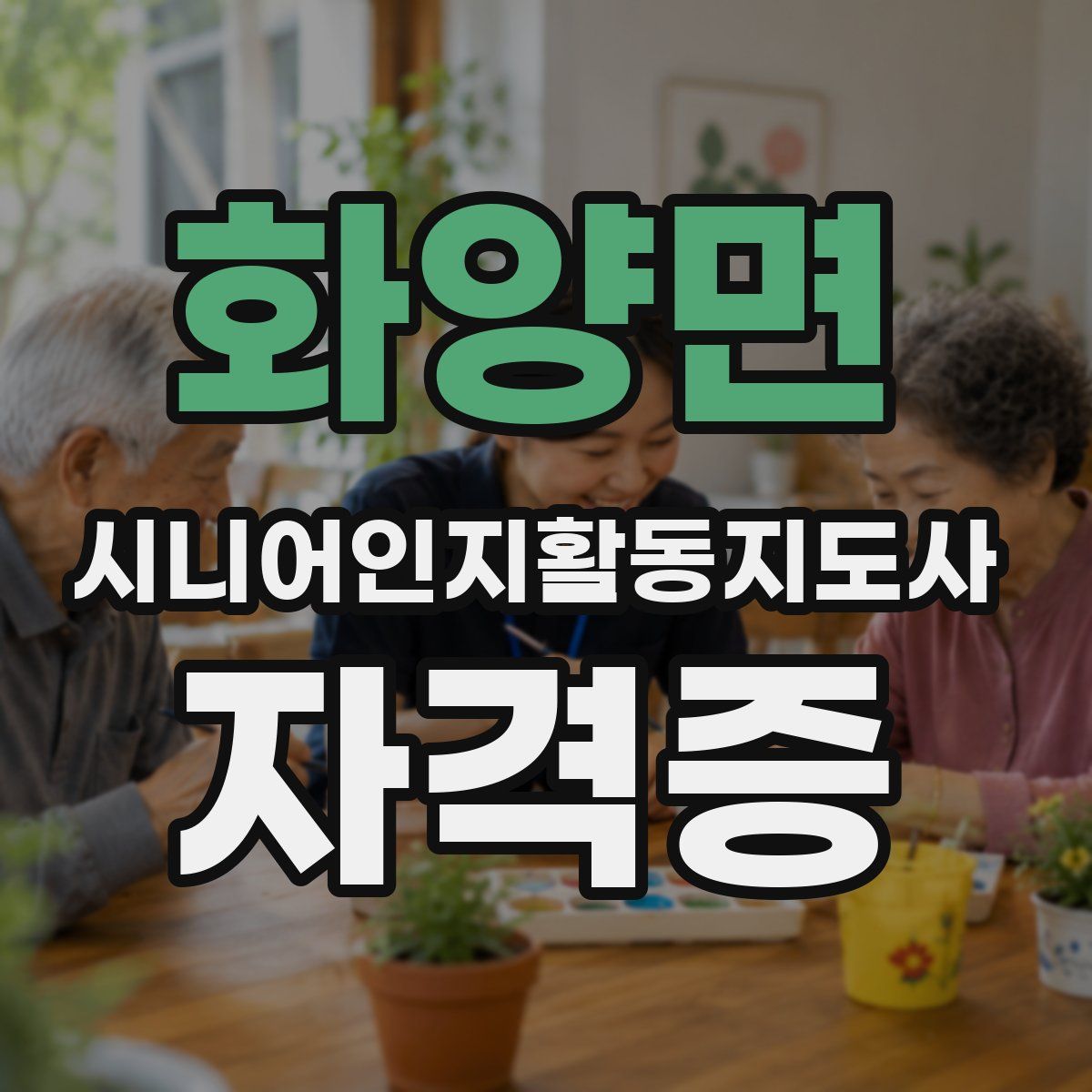 화양면 시니어인지활동지도사 자격증
