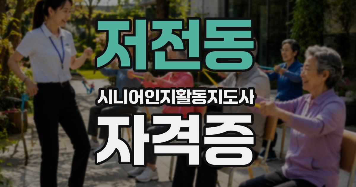 저전동 시니어인지활동지도사 자격증