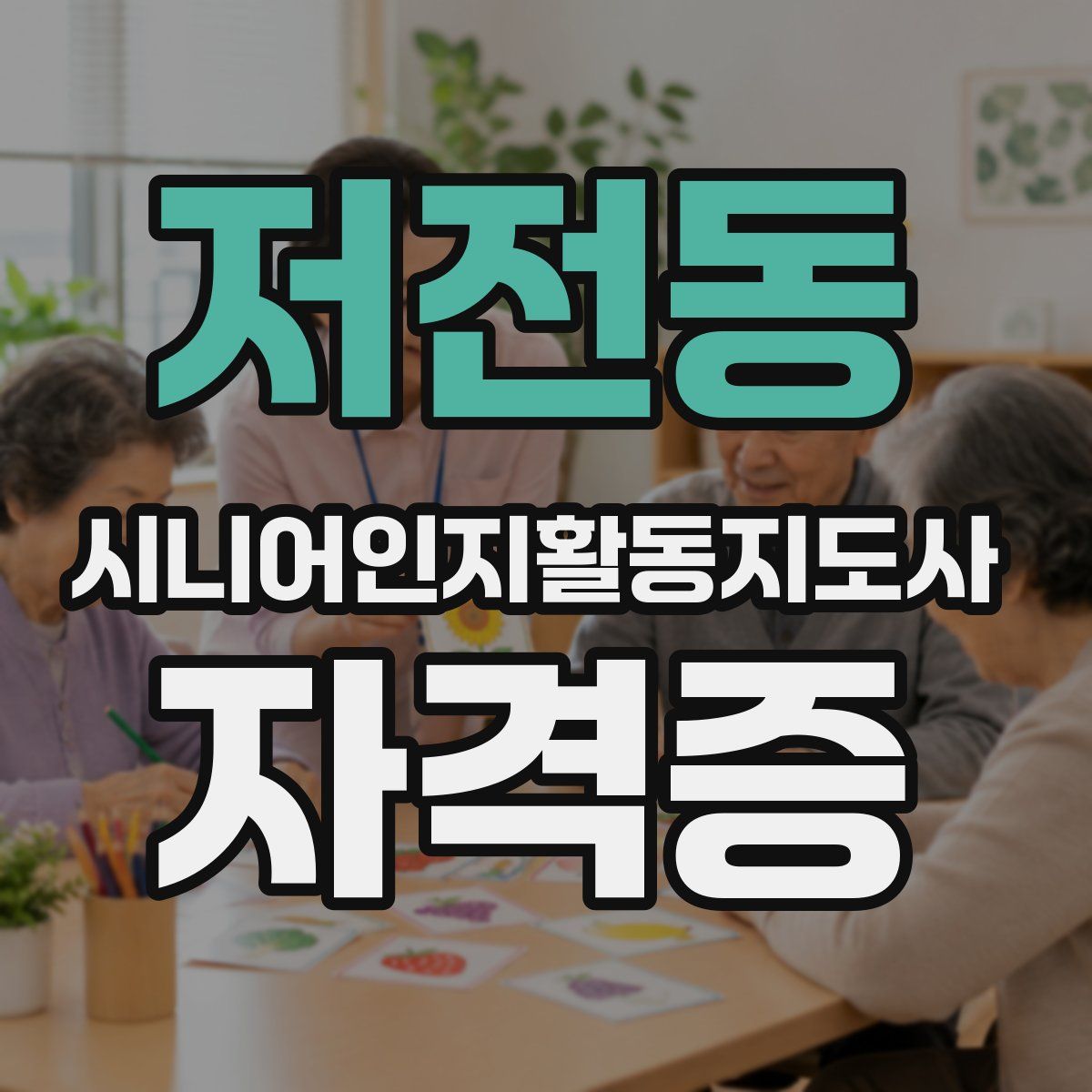 저전동 시니어인지활동지도사 자격증