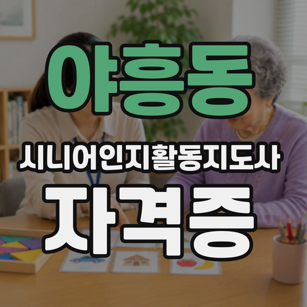 야흥동 시니어인지활동지도사 자격증