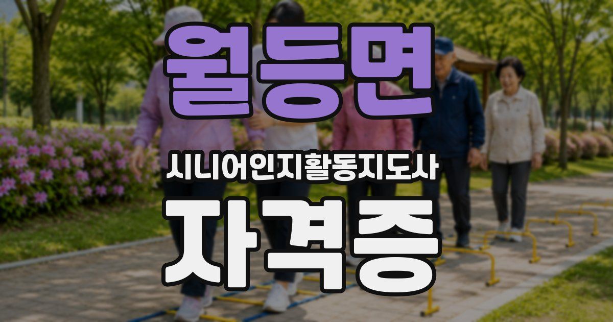 월등면 시니어인지활동지도사 자격증