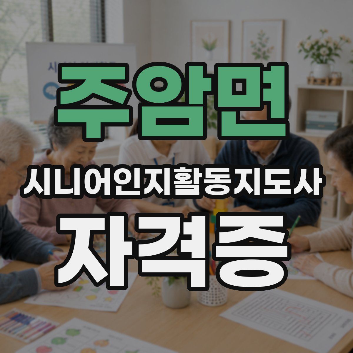 주암면 시니어인지활동지도사 자격증