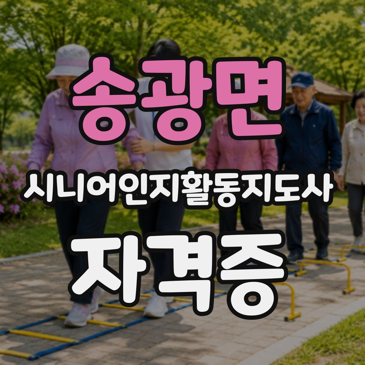 송광면 시니어인지활동지도사 자격증