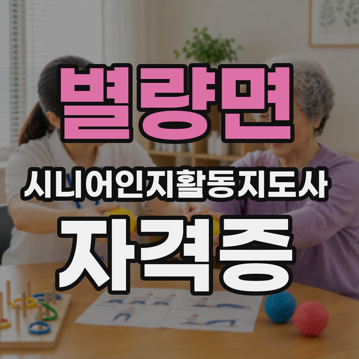 별량면 시니어인지활동지도사 자격증