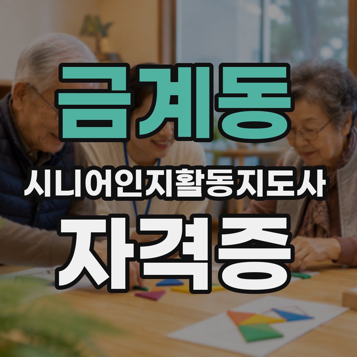 금계동 시니어인지활동지도사 자격증