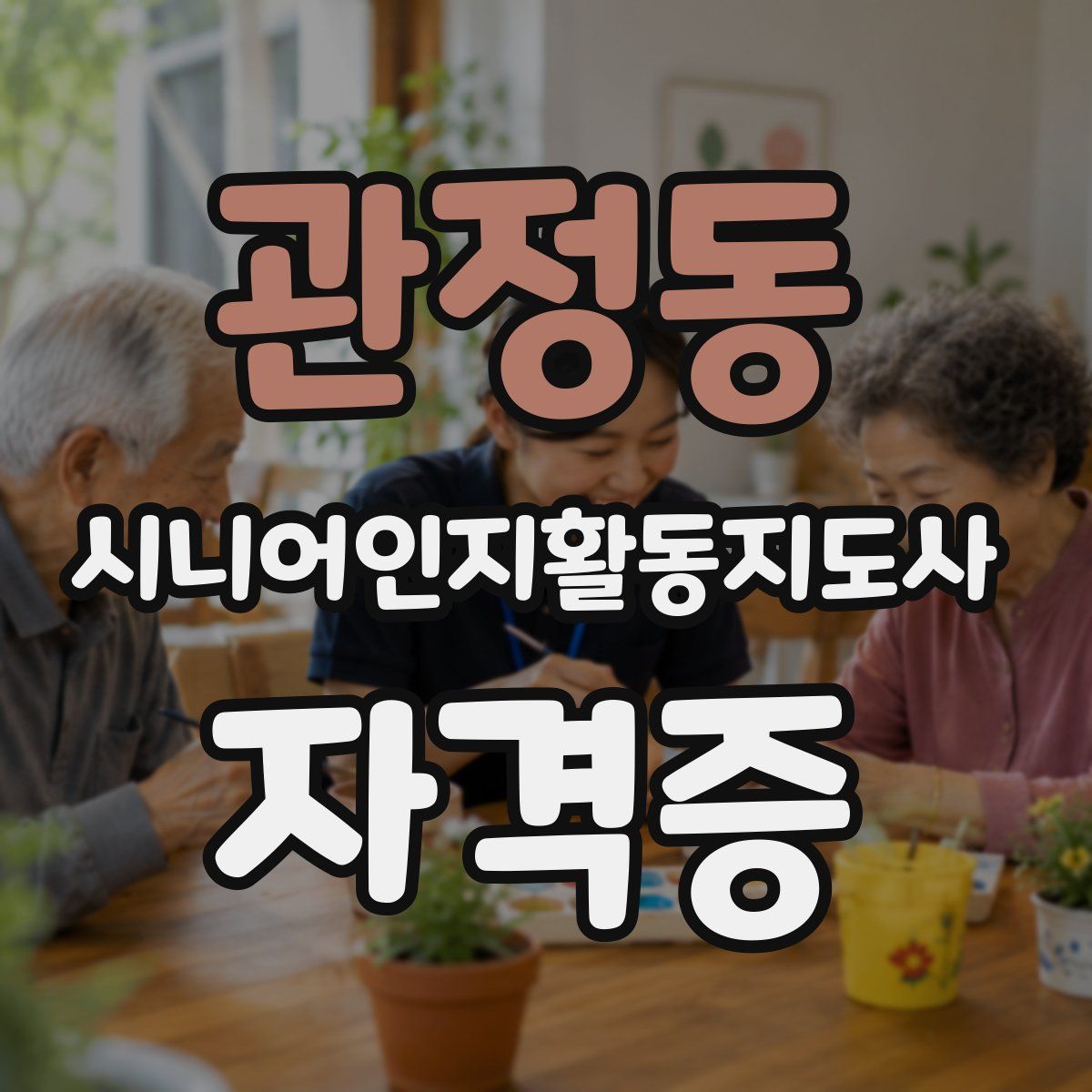 관정동 시니어인지활동지도사 자격증