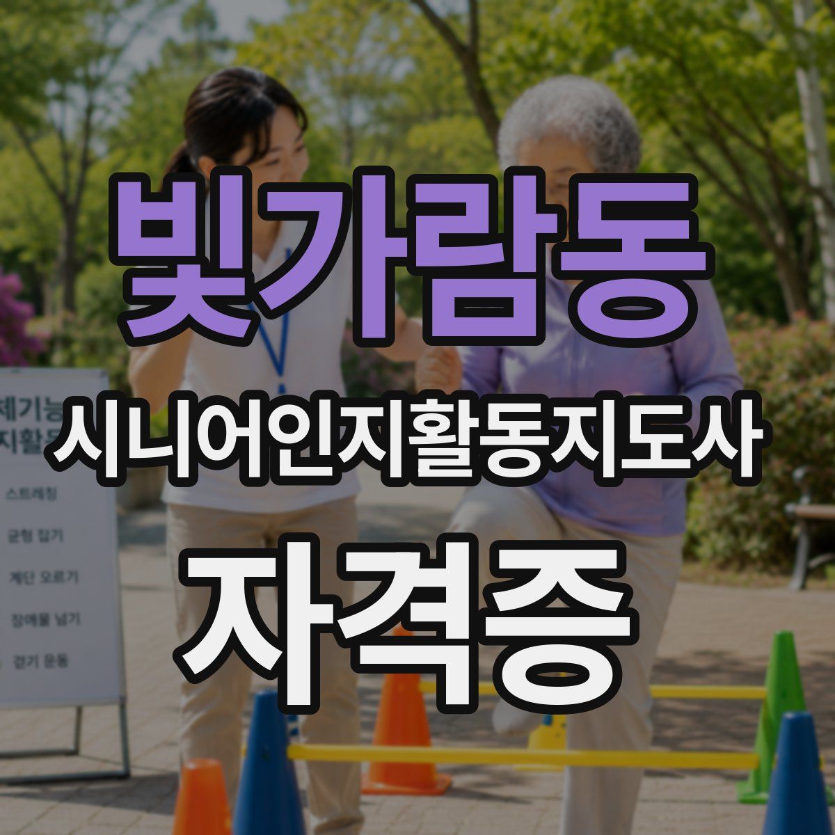 빛가람동 시니어인지활동지도사 자격증
