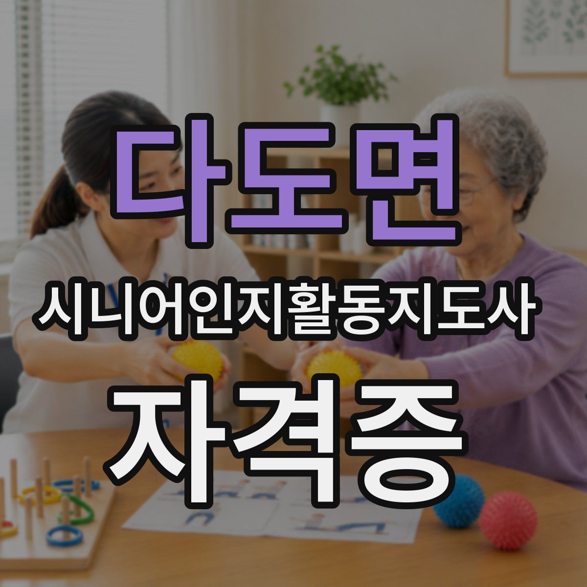 다도면 시니어인지활동지도사 자격증