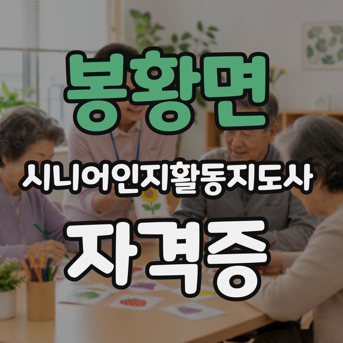봉황면 시니어인지활동지도사 자격증