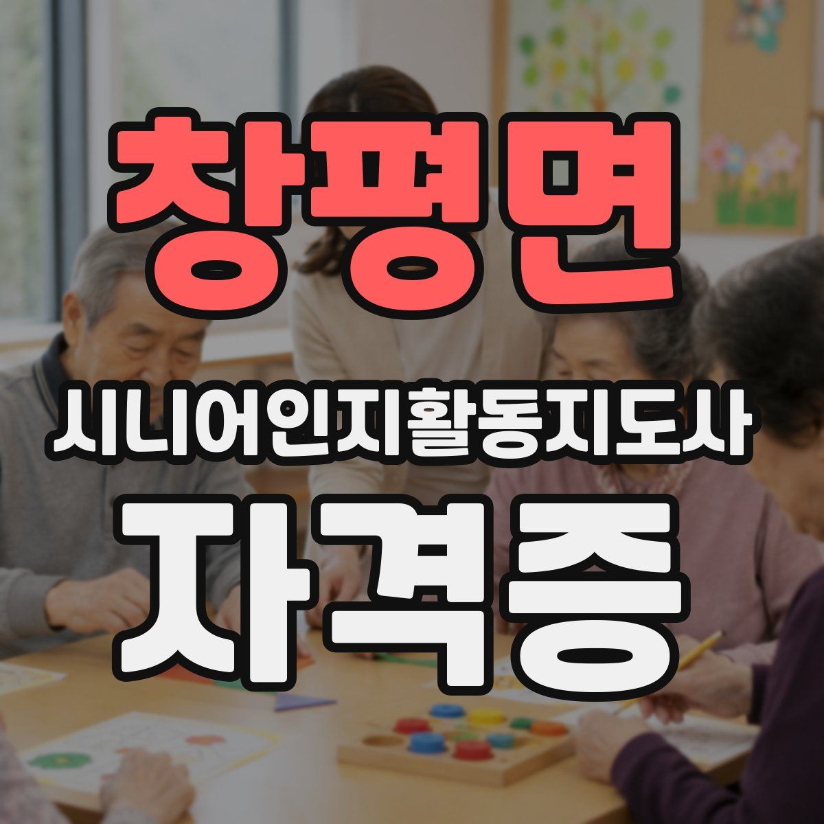 창평면 시니어인지활동지도사 자격증