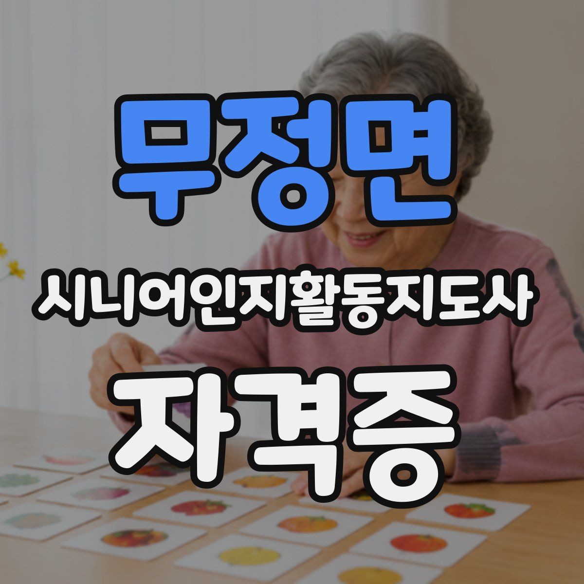 무정면 시니어인지활동지도사 자격증