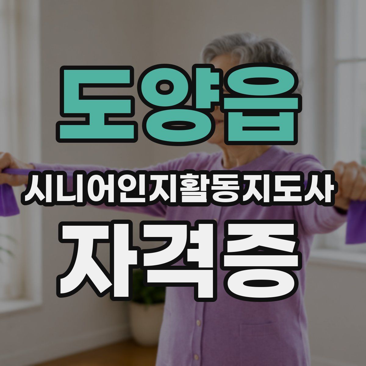도양읍 시니어인지활동지도사 자격증