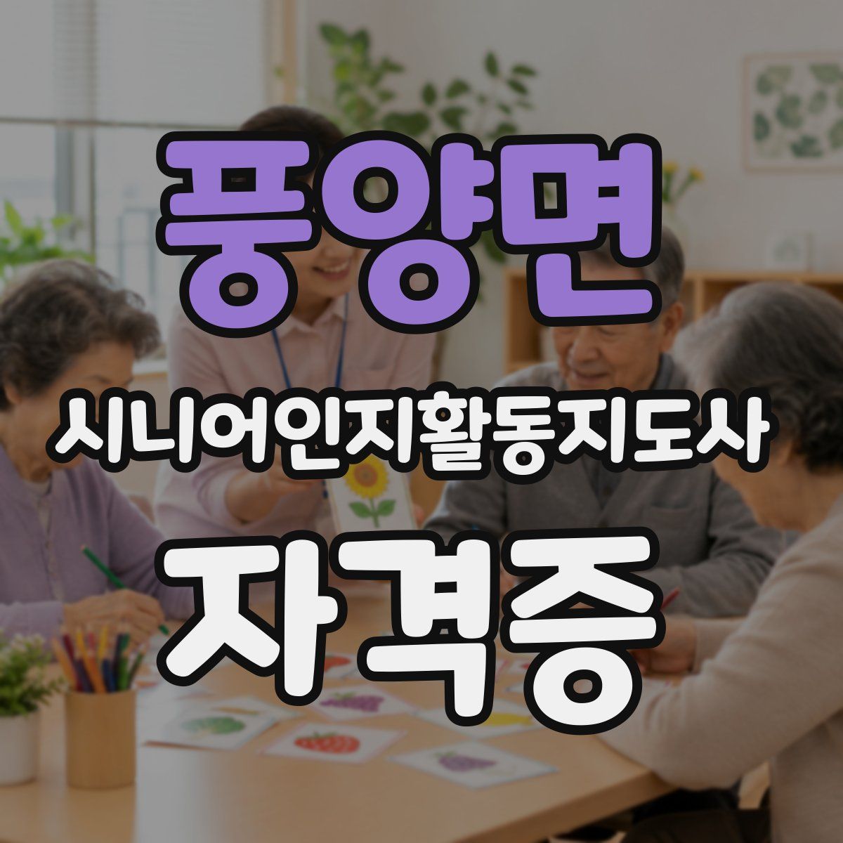 풍양면 시니어인지활동지도사 자격증