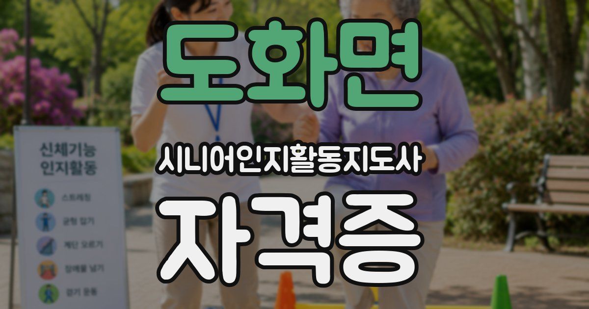 도화면 시니어인지활동지도사 자격증