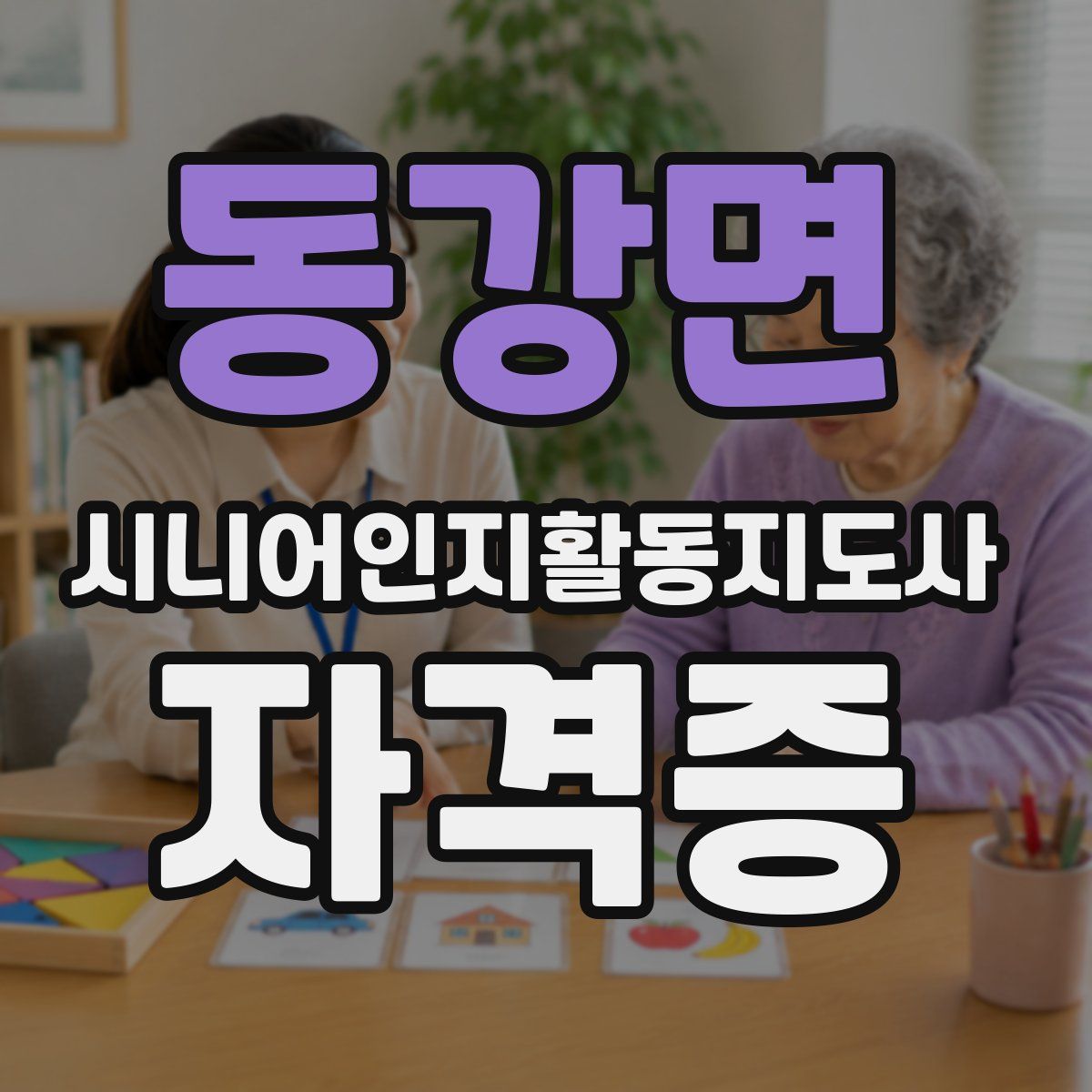 동강면 시니어인지활동지도사 자격증