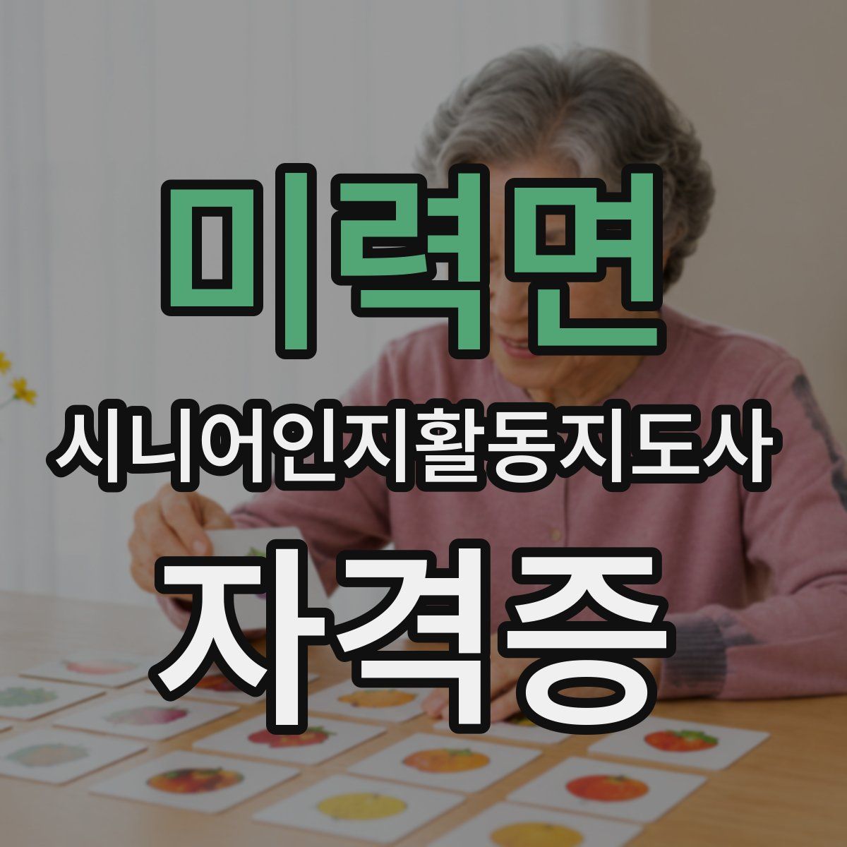 미력면 시니어인지활동지도사 자격증
