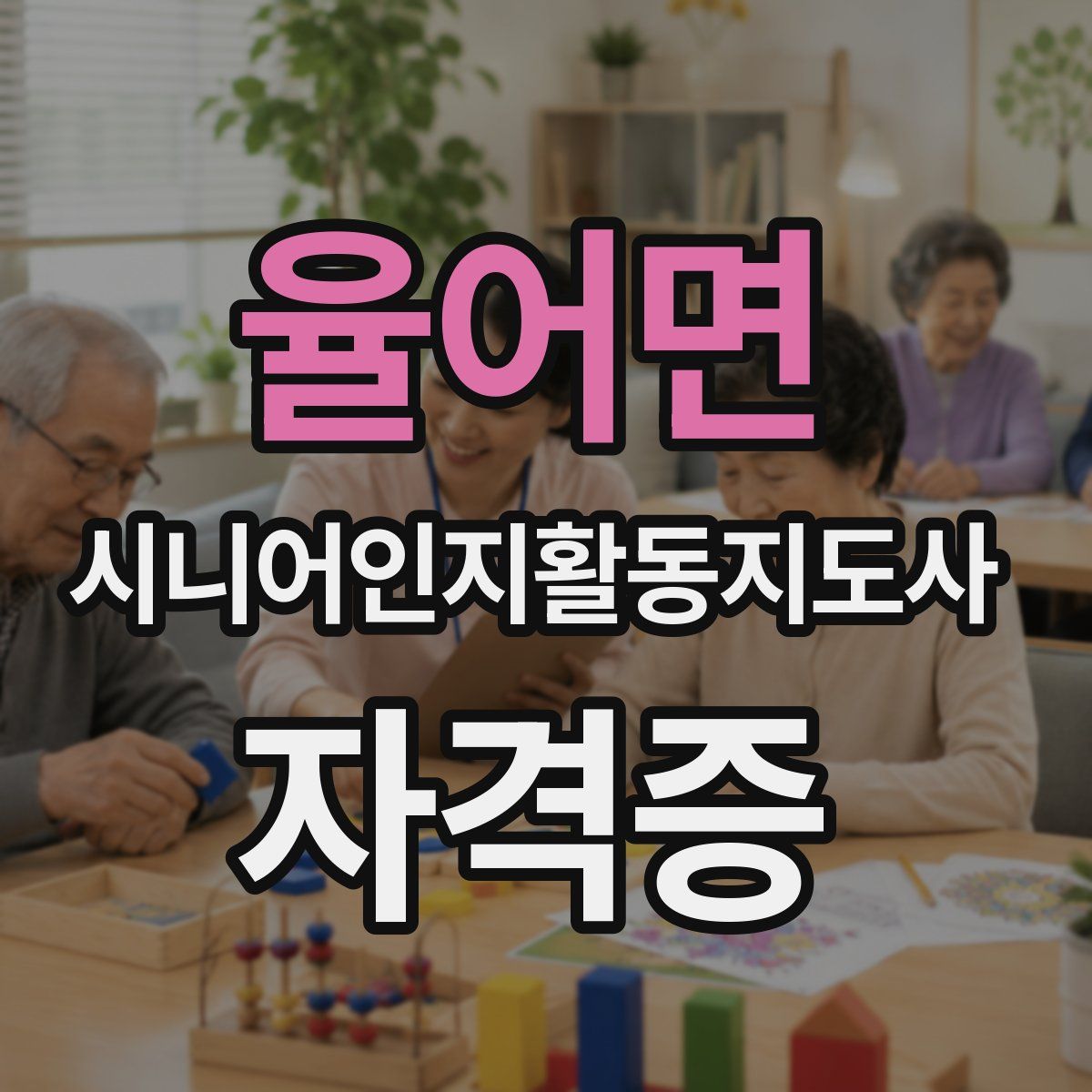 율어면 시니어인지활동지도사 자격증
