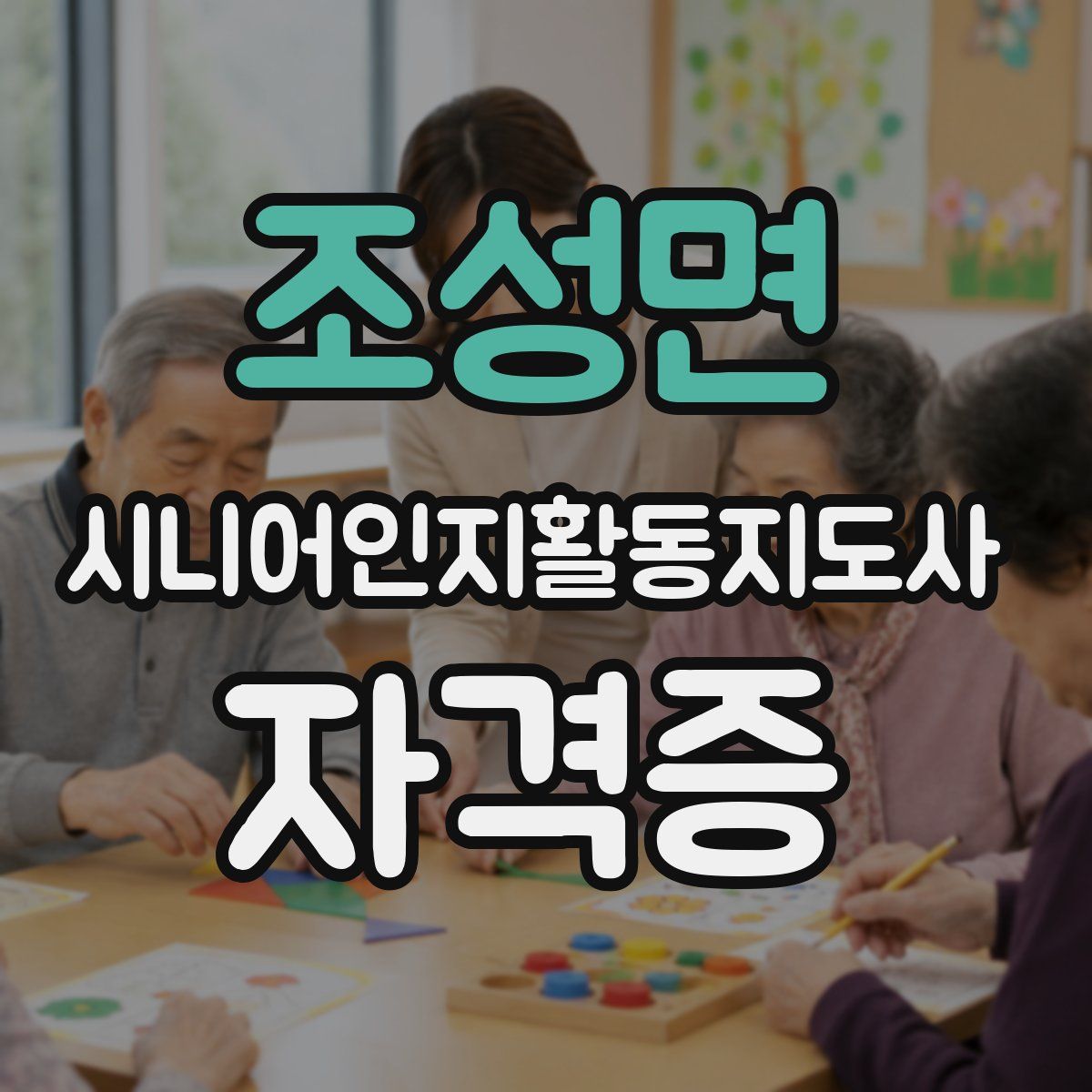 조성면 시니어인지활동지도사 자격증