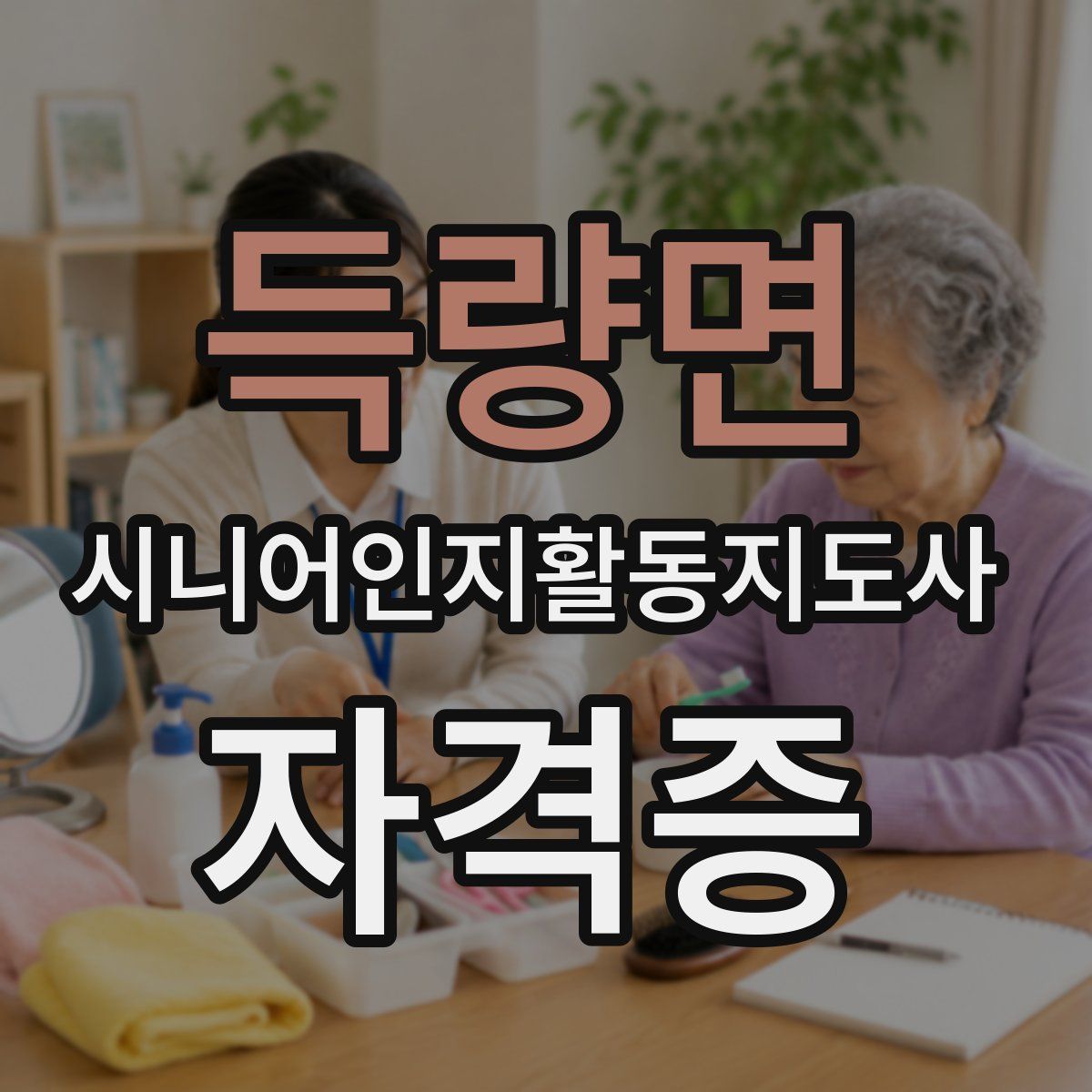 득량면 시니어인지활동지도사 자격증