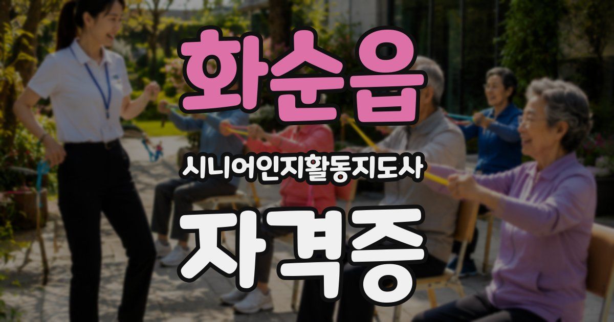 화순읍 시니어인지활동지도사 자격증