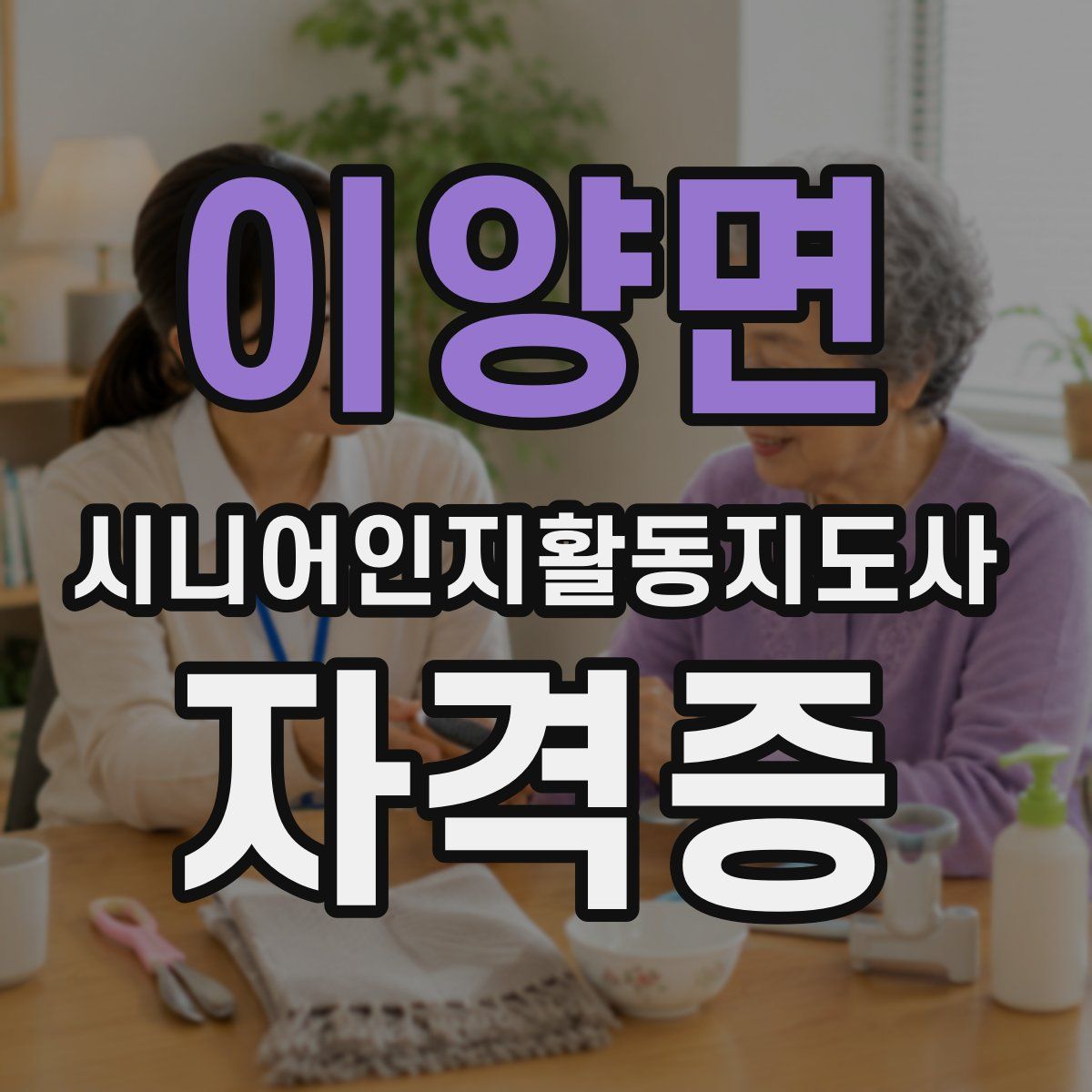 이양면 시니어인지활동지도사 자격증
