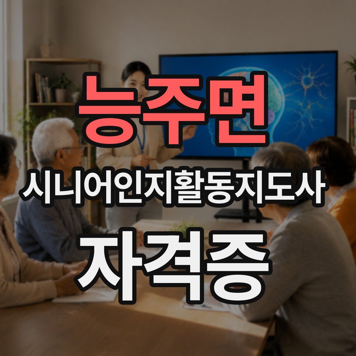 능주면 시니어인지활동지도사 자격증