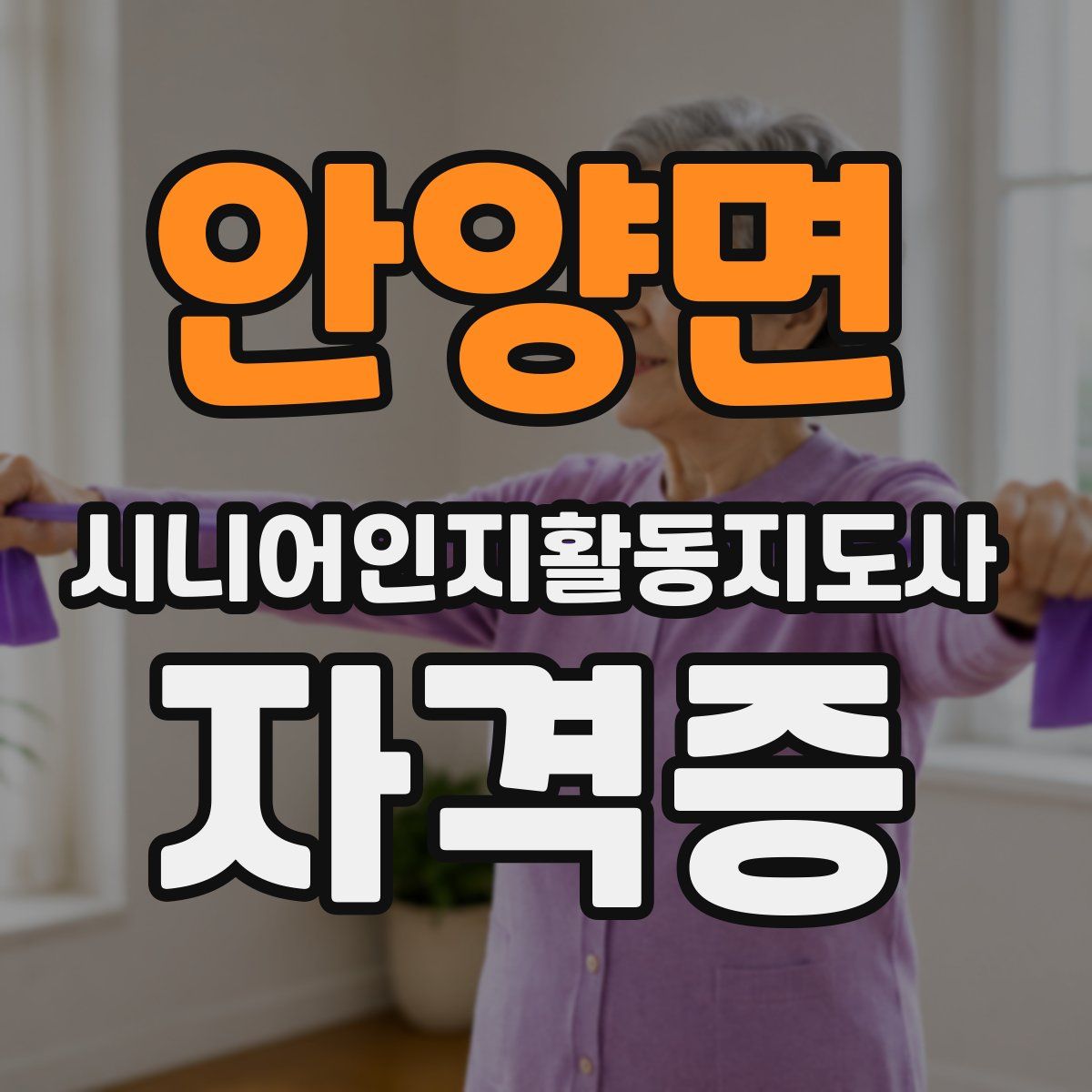 안양면 시니어인지활동지도사 자격증