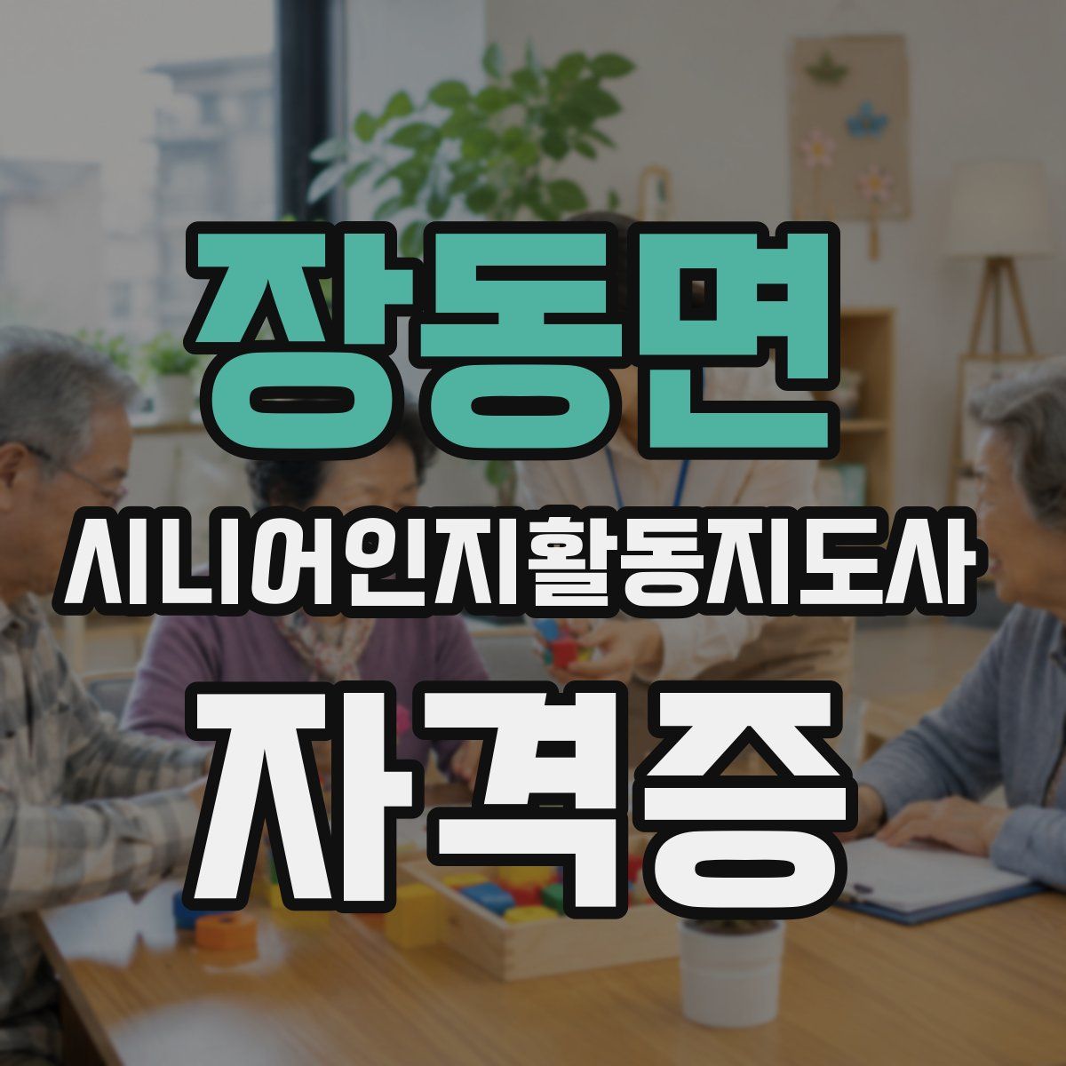 장동면 시니어인지활동지도사 자격증