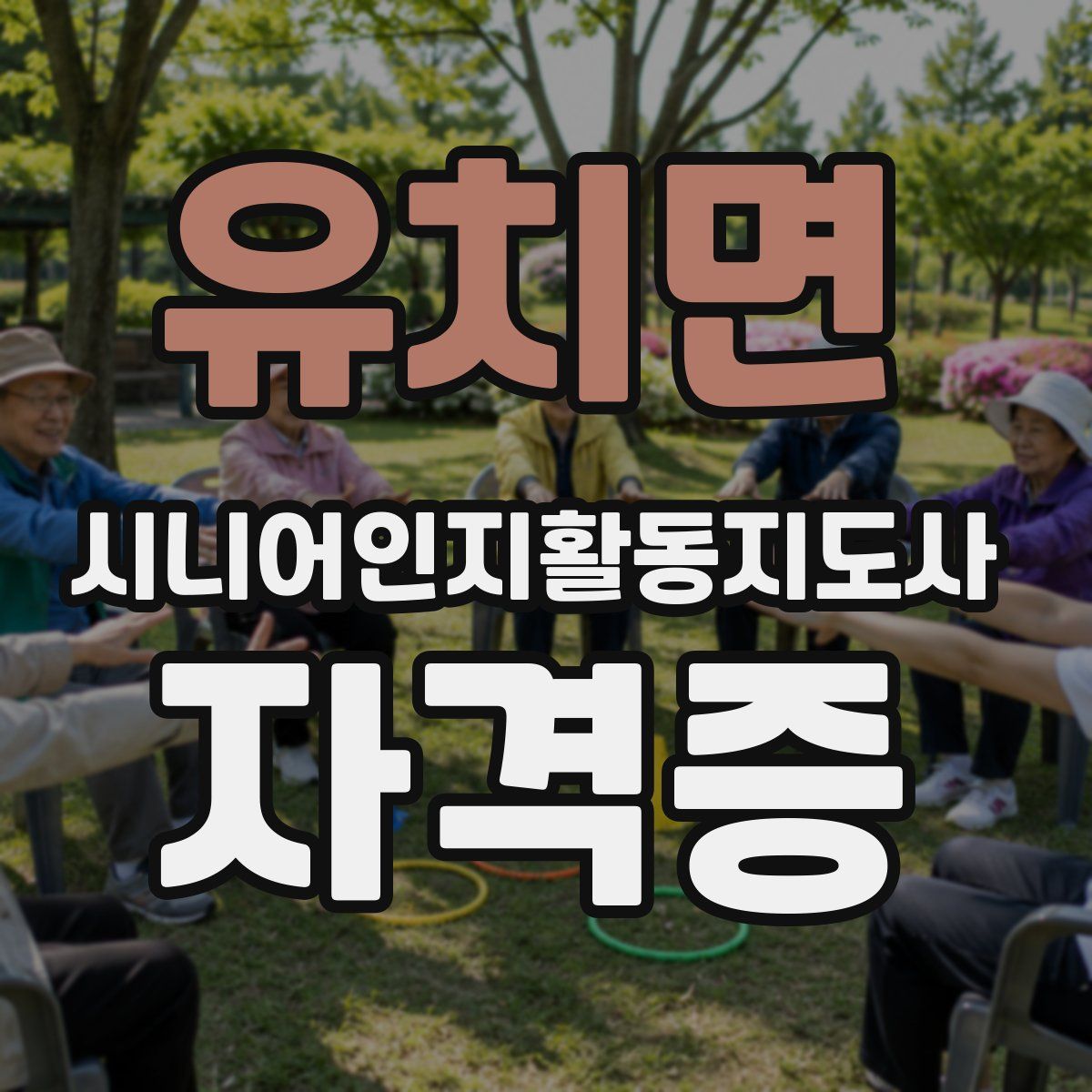 유치면 시니어인지활동지도사 자격증
