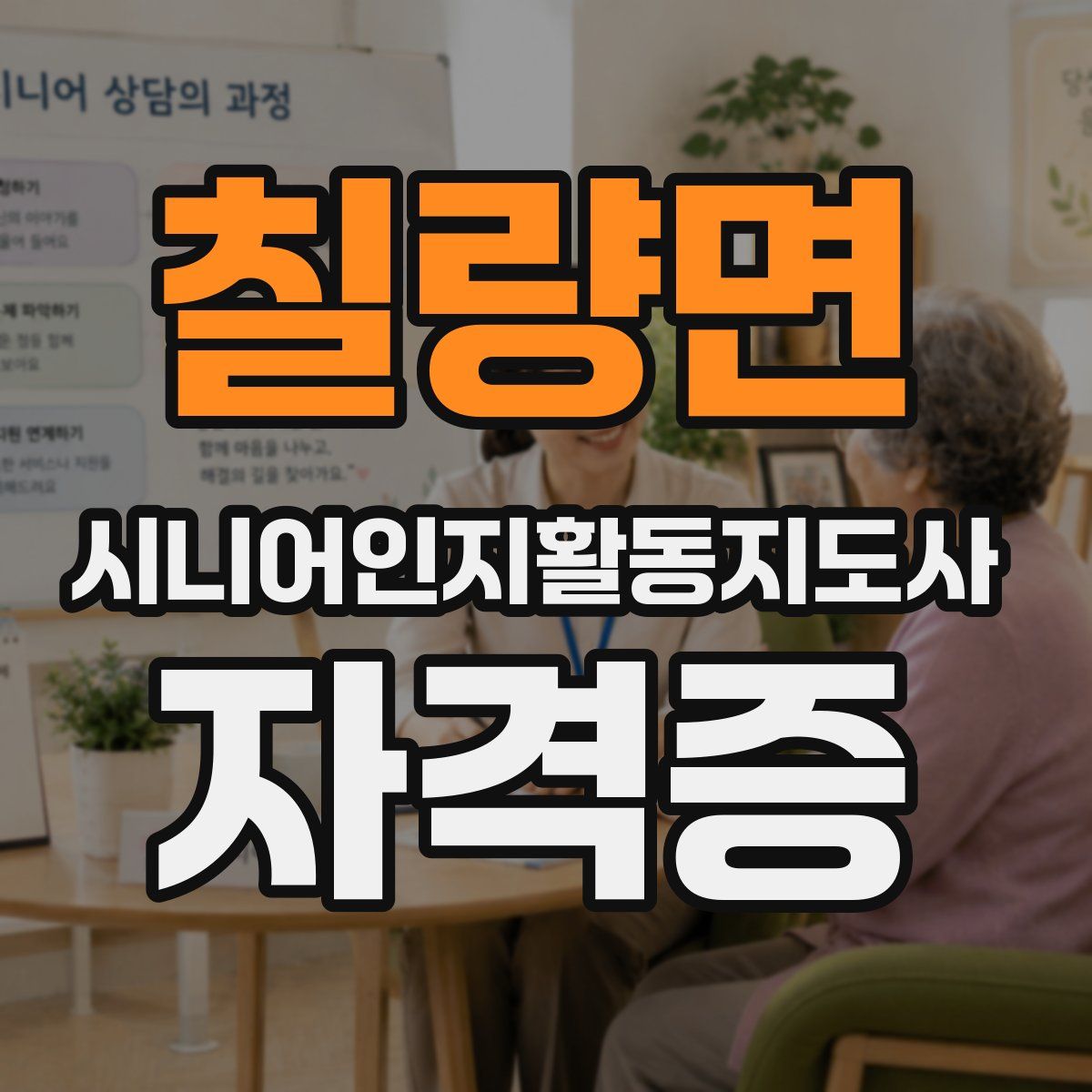 칠량면 시니어인지활동지도사 자격증